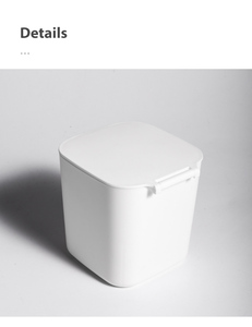Açık kapaklı kavun kabuğu çöp kutusu kullanarak plastik masa üstü mini çöp tenekesi 2.5L ofis çöp tenekesi - Product Image 3