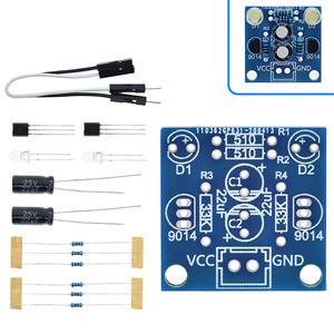 TZT MHT11 Einfache 5-mm-LED-Blitz-DIY-Kits DC 3V-14V Circuit Electronics Suite 1,6mm Teile für Arduino Blinkendes Blink kit - Product Image 1