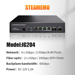 Yönetilmeyen ethernet anahtarı 10g SFP uplink 2 spf VLAN desteği ile 4 port 2.5g ağ anahtarı - Product Image 2