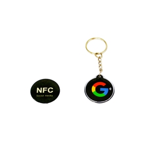Çip anahtarlık ile akıllı Nfc özel kartvizit sosyal medya temassız akıllı kart Google yüksek kalite Google Nfc anahtar kart - Product Image 1
