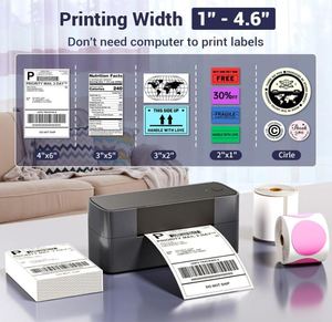 USPS, Shopify, ama zon ile uyumlu küçük iş için 2024 yeni mavi diş termal etiket yazıcı 4x6 nakliye etiket yazıcısı - Product Image 3