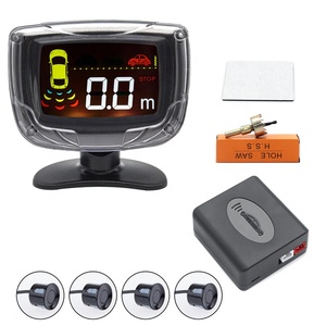 Conjunto de Sensor de aparcamiento para coche, pantalla LCD, 4 sondas de Radar, alarma de zumbador de 65dB, Monitor de Radar de marcha atrás, sistema Detector, sistema de cable - Product Image 1