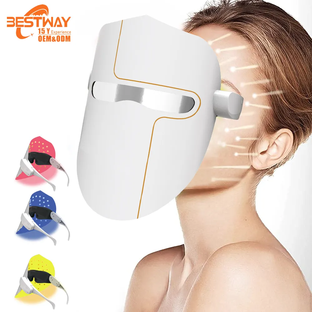 Nano Infrared 7 Colors Neck Light Therapy Spray Sound Active Care Facial Mask Led