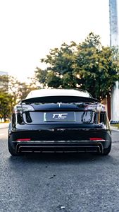N & C yeni stil ABS malzeme parlak siyah 6 farklı stilleri Tesla Model3 arka difüzör için arka difüzör vücut kiti - Product Image 3