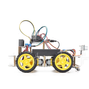 Arduino akıllı araba Robot paketi ile uyumlu ultrasonik izleme engel kaçınma araba programlama paketi