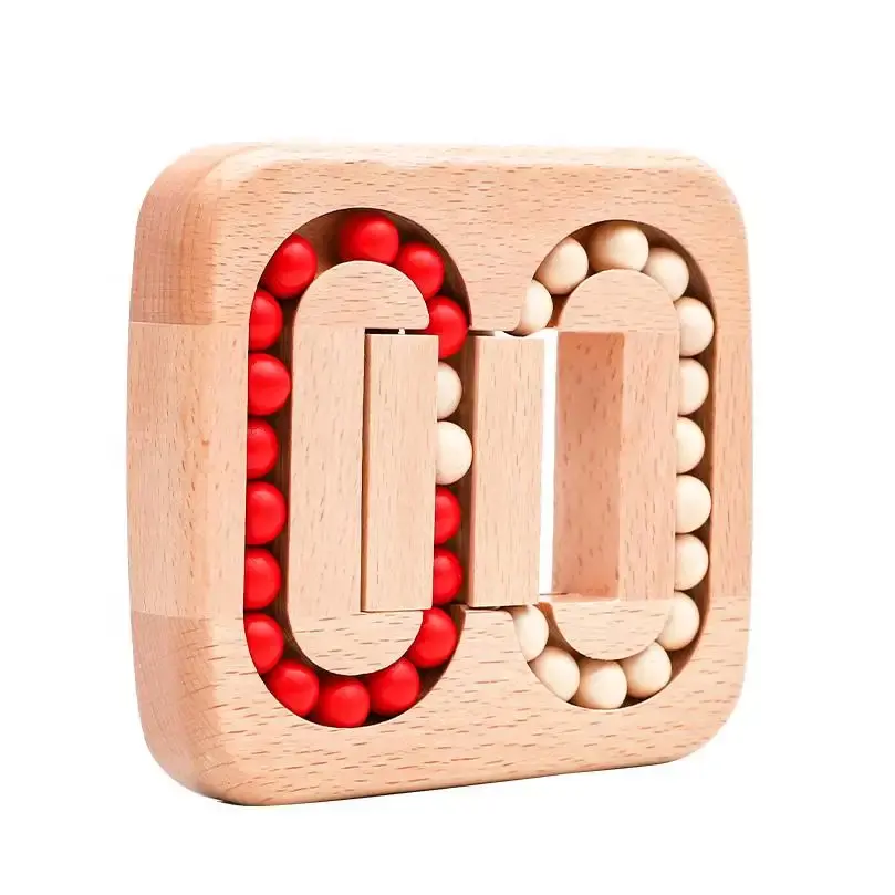 Eastommy Wooden Puzzle Game, educacional Rolling Ball Scroll Bead Toy Luban Craft Lock para Kid Old People