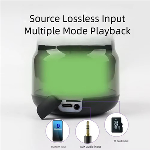 ลำโพงสเตอริโอกลางแจ้งไร้สาย LED สีสันสดใสขนาดเล็กพร้อมเสาเสียงเพลง MP3สำหรับคอมพิวเตอร์และสมาร์ทโฟน - Product Image 5