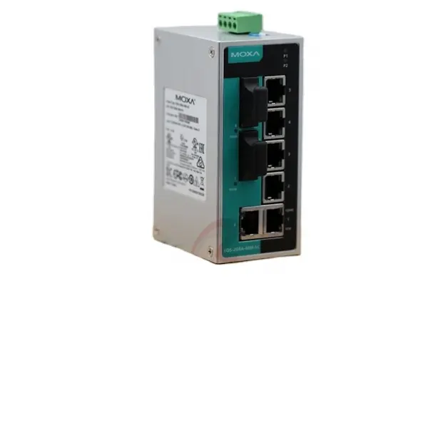 MOXA Industrial Ethernet Switch EDS-208A-MM-SC RS232 422 485 serial port server in stock