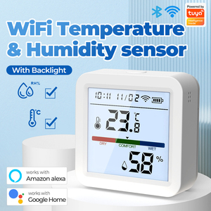 El detector de temperatura y humedad Tuya Wifi con funciones de retroiluminación funciona con Google Home Yandex Alice Voice Control - Product Image 2