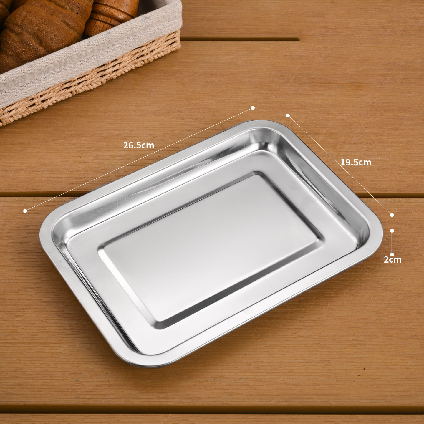 20*27*2 cm Silver