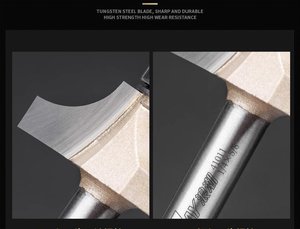 Kırpma dışbükey yarı dairesel ark kesici yuvarlak ark mobilya dantel kesici ağaç İşleme gong freze kesicisi TIDEWAY ZLC0603 boncuk - Product Image 3
