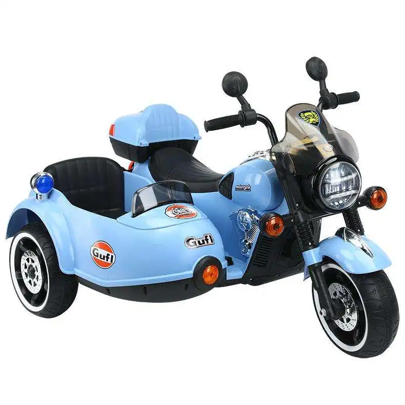 新しい子供用電動12Vオートバイベビー三輪車ダブルラージサイズシットバイク充電おもちゃバギー子供用