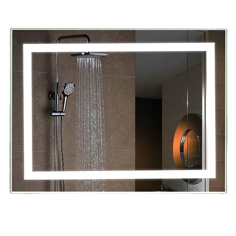 Modernes luxuriöses rahmenloses Hotel-Badezimmer intelligenter LED-Anti-Dämpfspiegel Waschtischspiegel mit Defogger