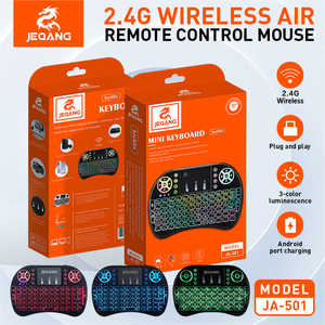 Jeqang-Teclado retroiluminado inalámbrico de tres colores, juego de ratón recargable, control remoto de material ABS, 2,4G, G - Product Image 2