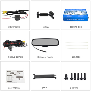 Mini <strong>LCD</strong> Screen 4.3 Inch Mirror <strong>Reverse</strong> Monitor Car Rear View Camera System - Product Image 6