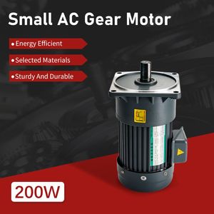 Küçük ac azaltma motoru yüksek kaliteli tek fazlı 110 v 220 v dişli redüktör motor 200 w 1/4 HP 0.2 kw güç ac azaltma motoru - Product Image 3