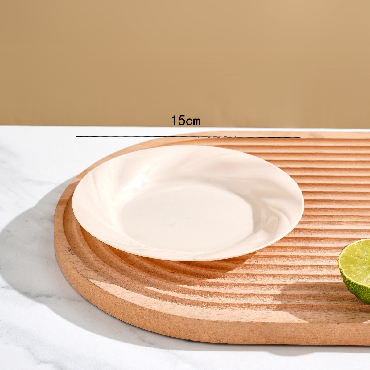 Assiette à pâtes 15cm - beige