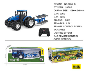 Yüksek standart CH 2.4G 1/24 Land tesviye kamyon modeli Diecast traktör RC tarla makinesi çocuklar için - Product Image 2