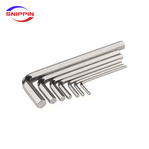 304不锈钢L型双头螺丝刀六角扳手套装内六角扳手套装手动工具H1.5H2M3H4H5H6H8 - Product Image 2