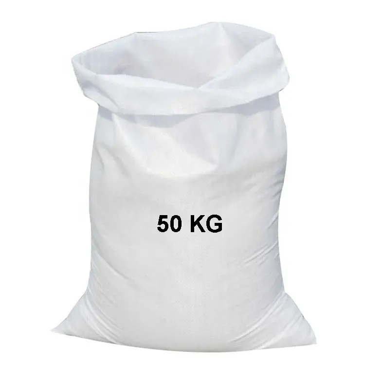 사용자 정의 인쇄 싼 흰색 플라스틱 pp 짠 자루 50 kg 새로운 빈 쌀 밀가루 식품 가방 판매