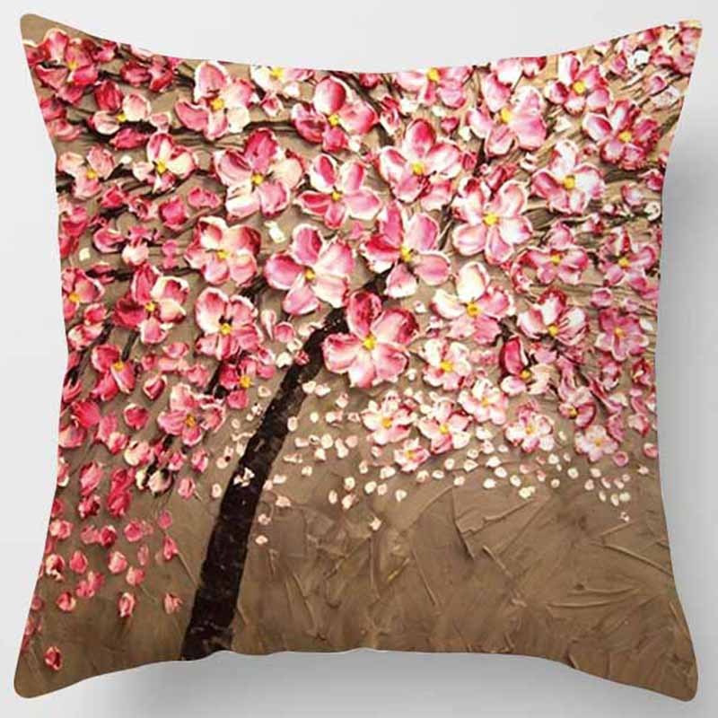 Fond marron avec fleur rose