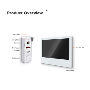 2 Wired Video <strong>Intercom</strong> <strong>System</strong> Touch Monitor 2-Way <strong>Intercom</strong> <strong>Audio</strong> Video Doorbell <strong>Intercom</strong> Support Monitoring - Product Image 3