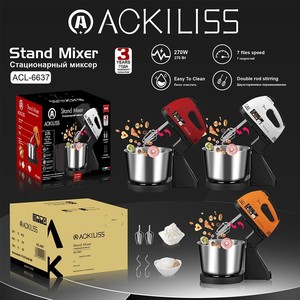 RAF Hands-<strong>free</strong> Automatic Mixing Household <strong>Mixer</strong> with 7-speed Manual <strong>Mixer</strong> and Two Types of Mixing Heads - Product Image 5