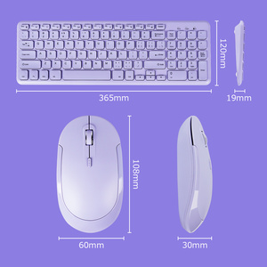 2.4Gワイヤレスキーボードとマウスセット人間工学に基づいたキーボードマルチメディアサイレントマウスコーム (ラップトップコンピューター用) - Product Image 4