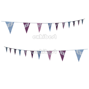 Tela de poliéster de alta calidad, decoración de Festival de celebración personalizada, banderines de bandera, banderines triangulares, banderines a todo Color - Product Image 2