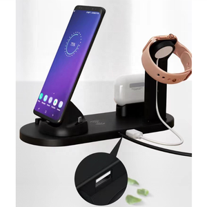 Apple携帯電話デスクトップ垂直スタンド多機能急速充電ステーションに適した15Wスリーインワンワイヤレス充電器 - Product Image 1