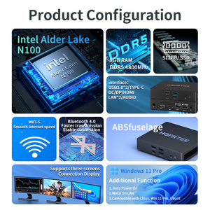 Wholesale Intel N100 Mini PC with 512GB SSD Business <strong>Computer</strong> with Win11 Pro <strong>Operating</strong> <strong>System</strong> - Product Image 4