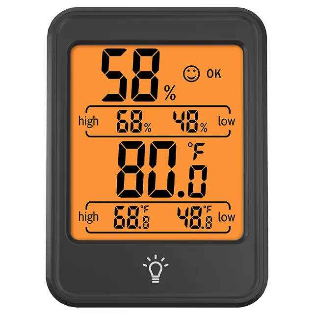 Sensore di visualizzazione dell'umidità digitale Wetterstation misuratore di umidità termometro indicatore di umidità termometro per interni igrometro