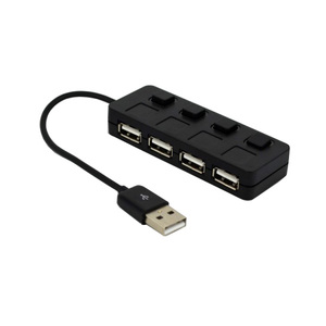 ฮับ2.0 USB 4พอร์ตแบบพกพามีตัวแยกสวิตช์แบบอิสระที่มีการรับรองมาตรฐาน CE ROHS Fcc - Product Image 1
