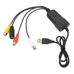 Adaptador de vídeo de sonido RCA a USB Dispositivo de tarjeta de captura de vídeo Plug and Play 2.6ft VHS DV VCR Hi8 DVD a digital para OS X para PC - Product Image 4