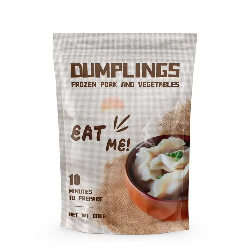Sacos De Embalagem De Alimentos Impressos Personalizados Dumplings Congelados Embalagem Bolsa Saco De Vácuo Para Embalagem De Bolinho