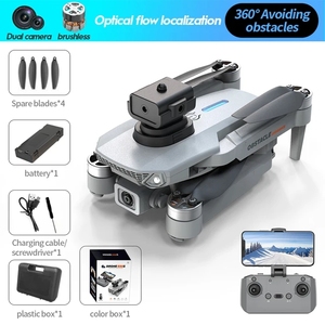リモコンE88S 4k HDデュアルカメラ360 ° 障害物回避WIFI FPVブラシレスクアッドコプターヘリコプター - Product Image 4