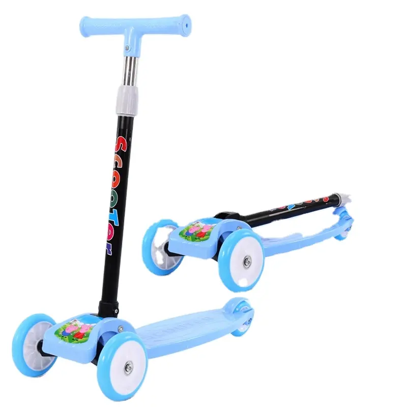 Opvouwbare Draagbare Mode Voertuig Baby Balans Fiets Mini Kids Speelgoed Verlicht Wiel Kinderen Scooter Driewieler Voor Jongens Meisjes