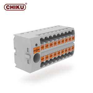 Bloque de terminales de conexión Push-In eléctrico montado en riel Din Bloque de distribución para aplicaciones de distribución - Product Image 2