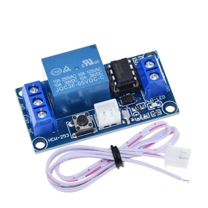 5V 12V tek düğme Bistable anahtarı bi-kararlı röle modülü araba modifikasyon anahtarı Arduino için tek tuşla Start-stop kendini locke