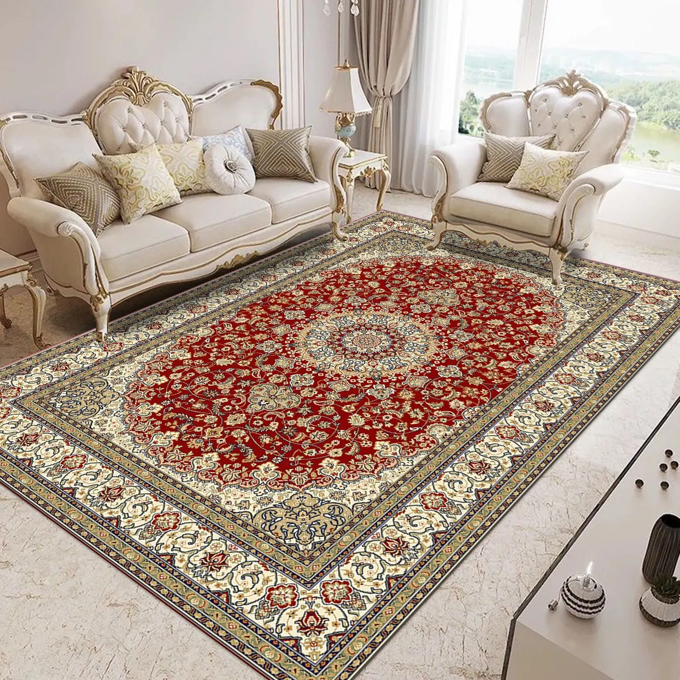 Alfombra Floral de estilo europeo muy barata, alfombra Jacquard