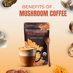 6ใน1เห็ดกาแฟ Cordyceps แผงคอสิงโต shiitake King trumpet ไก่งวงหาง reishi น้ำมัน MCT - Product Image 2