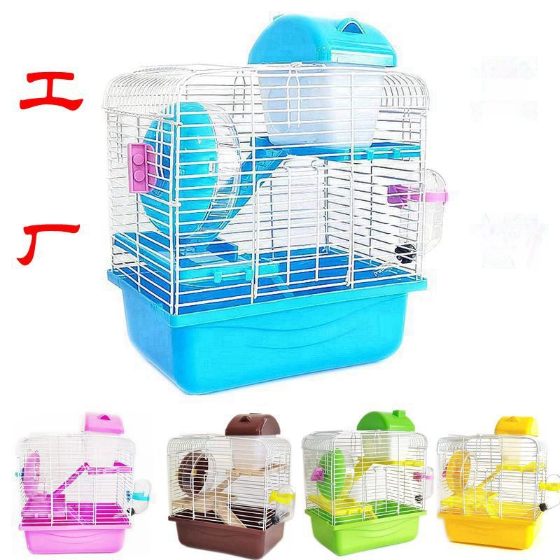 Cage de hamster de château de champ à trois niveaux