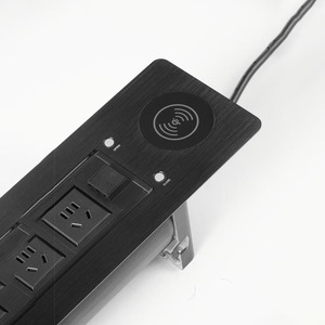 一触式开放式快速桌面翻转插座2交流2 <span class=keywords><strong>USB</strong></span>耐用办公/书房电动翻转插座