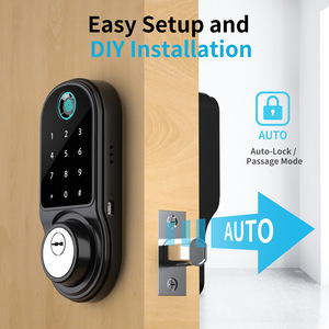 Tuya APP Fernbedienung Smart US Riegels chloss Finger abdruck Fechadura Digitales Passwort Innen haus Elektronisches Schloss Mit Schlüssel - Product Image 5