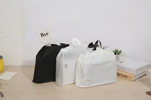 拉绳袋手提袋购物袋定制印刷HDPE塑料廉价塑料食品PE定制凹版印刷可回收 - Product Image 5