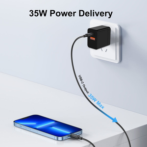Küçük taşınabilir İngiltere tak Pd 35W duvar adaptörü Usb Typ C hızlı özel Iphone akıllı orijinal Iphone hızlı şarj için Gan şarj - Product Image 6