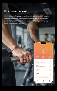 TechStar TWR01 석영 시계 스마트 링 시간 표시 조정 수면 모니터링 건강 심박수 혈액 산소 하이 퀄리티 - Product Image 6