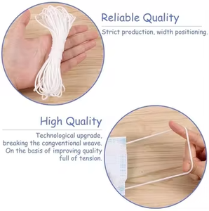 0.2cm Lanyard Webbing Ear Line Rope Sewing <strong>Elastic</strong> Band for Face <strong>Mask</strong> Strap Disposable Facemask Earloop - Product Image 5