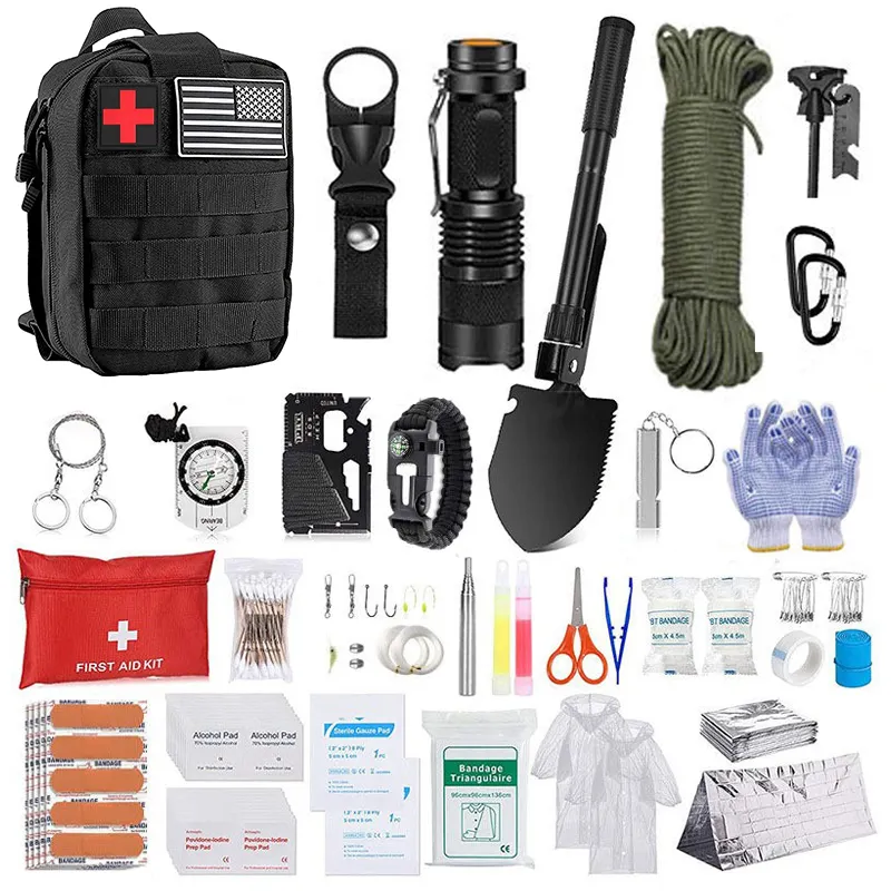 Outdoor Hiking Emergency Survival Tool Travel Rescue Bag Camping Equipment Survival Kit Camping Hiking Tactical Gear