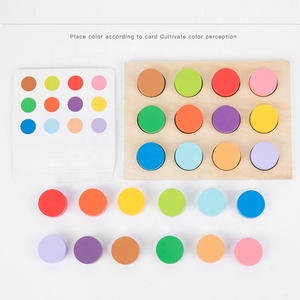 Kids Educational <strong>Challenge</strong> Double Sided Card Color Direction Cognition <strong>Matching</strong> Toy Wooden Puzzle Arrow Game - Product Image 4
